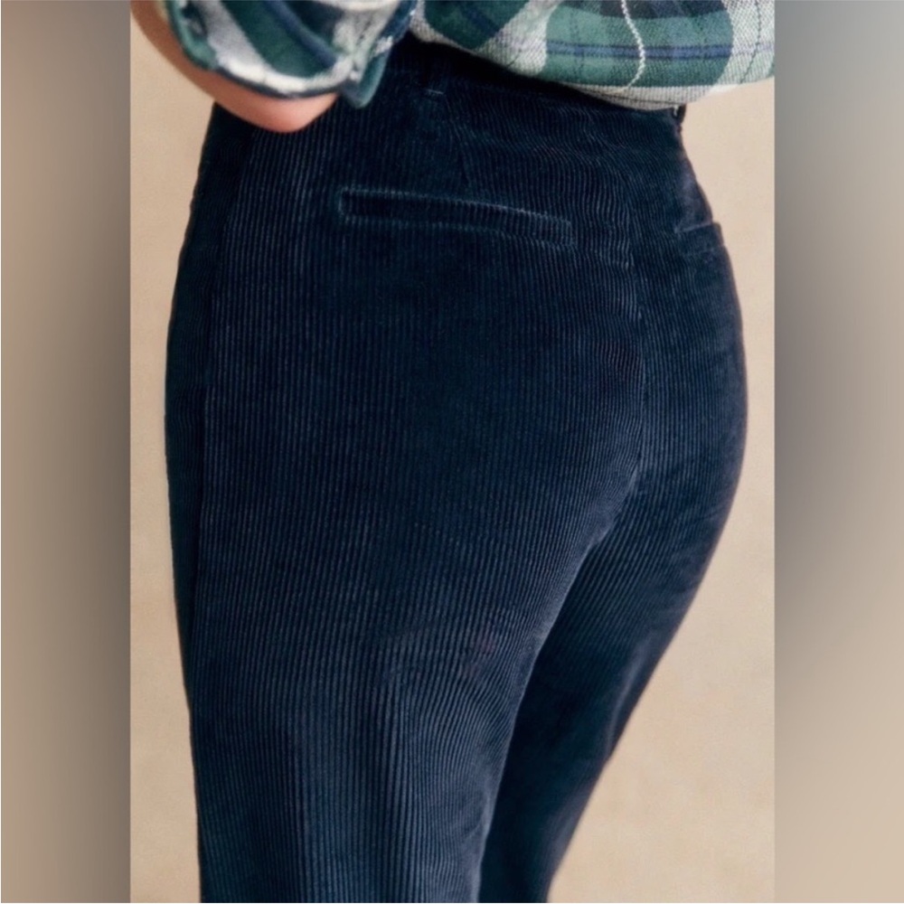 Sezane The 70's Trousers Navy Blue Corduroy EU 40 US 8 - Picture 16 of 16